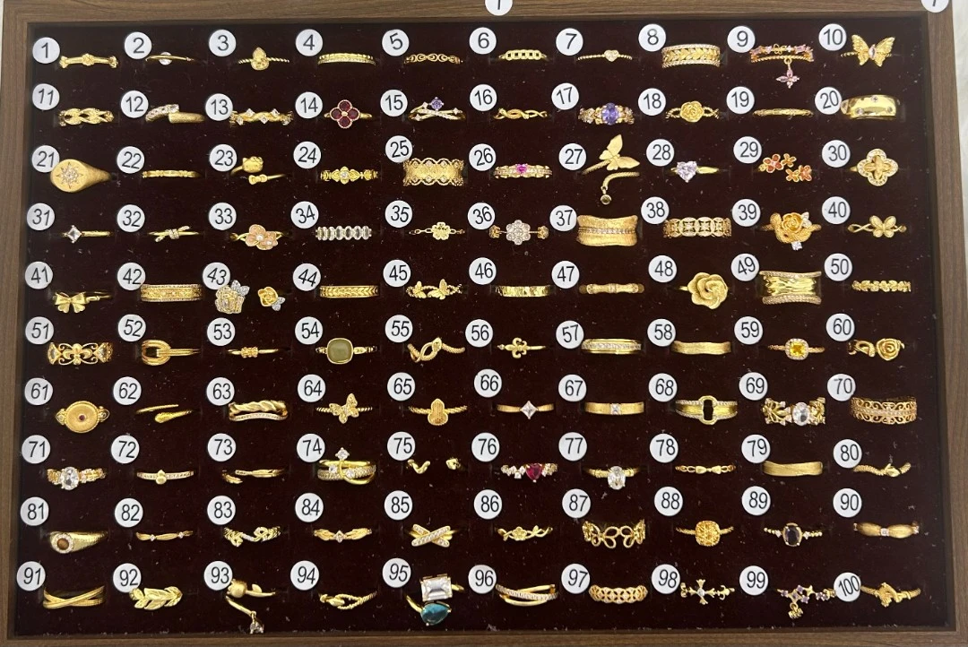 铜合金戒指 小红书同款铜合金首饰 首饰直播 新中式女戒指高级感