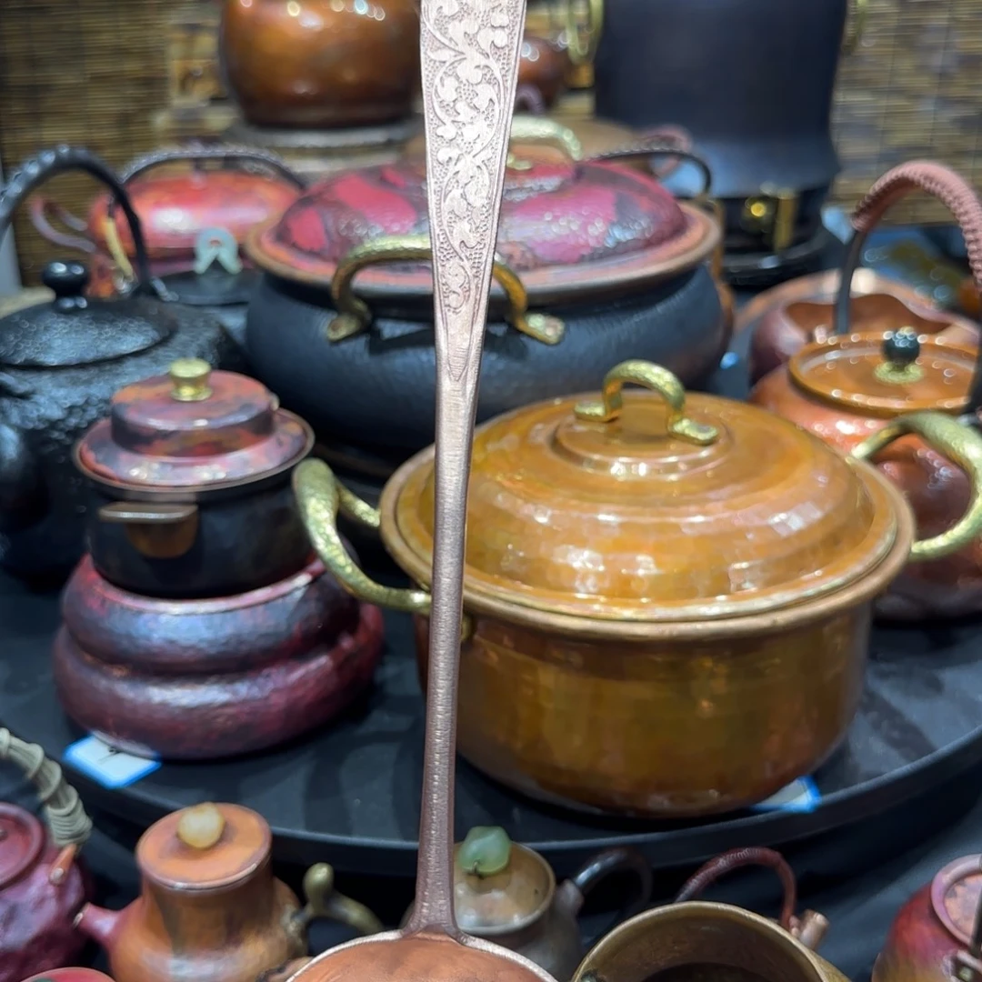 手工制作紫铜铜汤勺