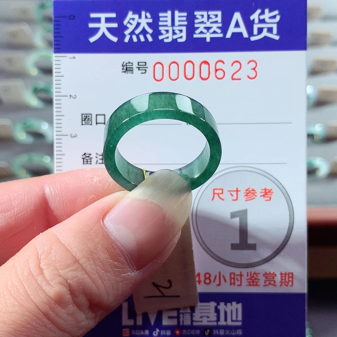 翡翠未镶嵌戒指21号