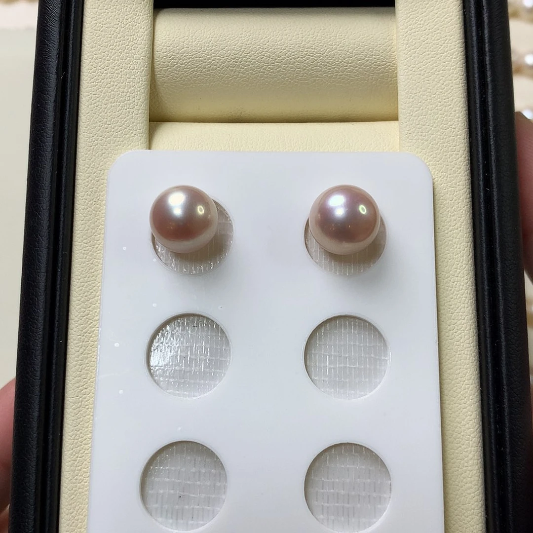 淡水珍珠耳饰银S925镶嵌