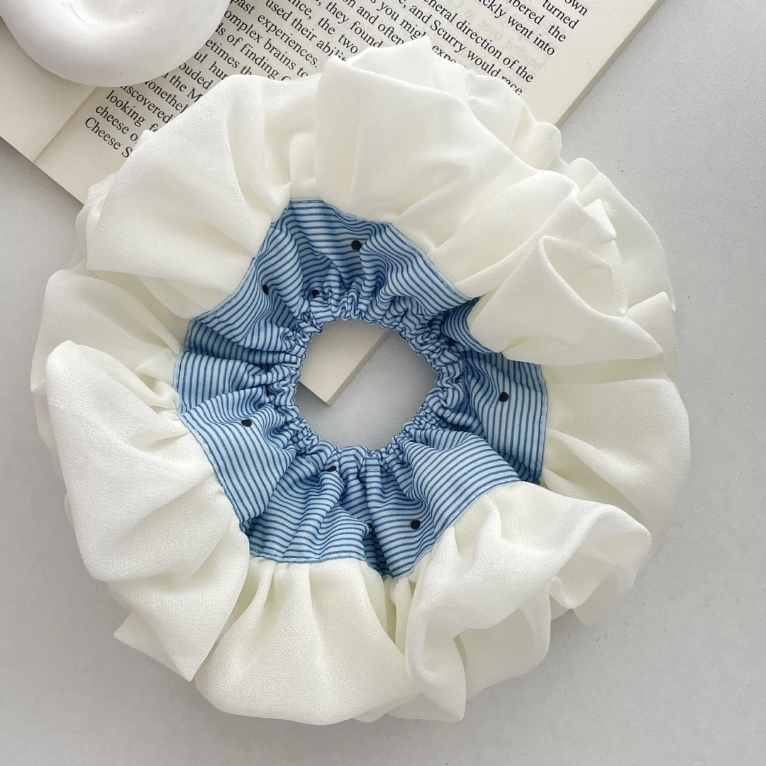 【清仓版】女生日韩ins发圈皮筋方巾马尾扎头发简约清新大肠超大