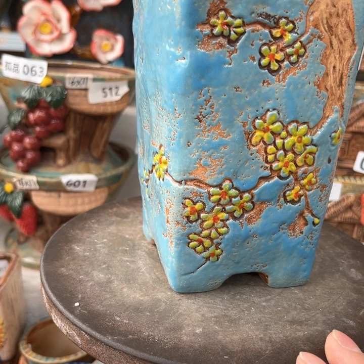 紫砂花盆粗陶材质多肉花盆