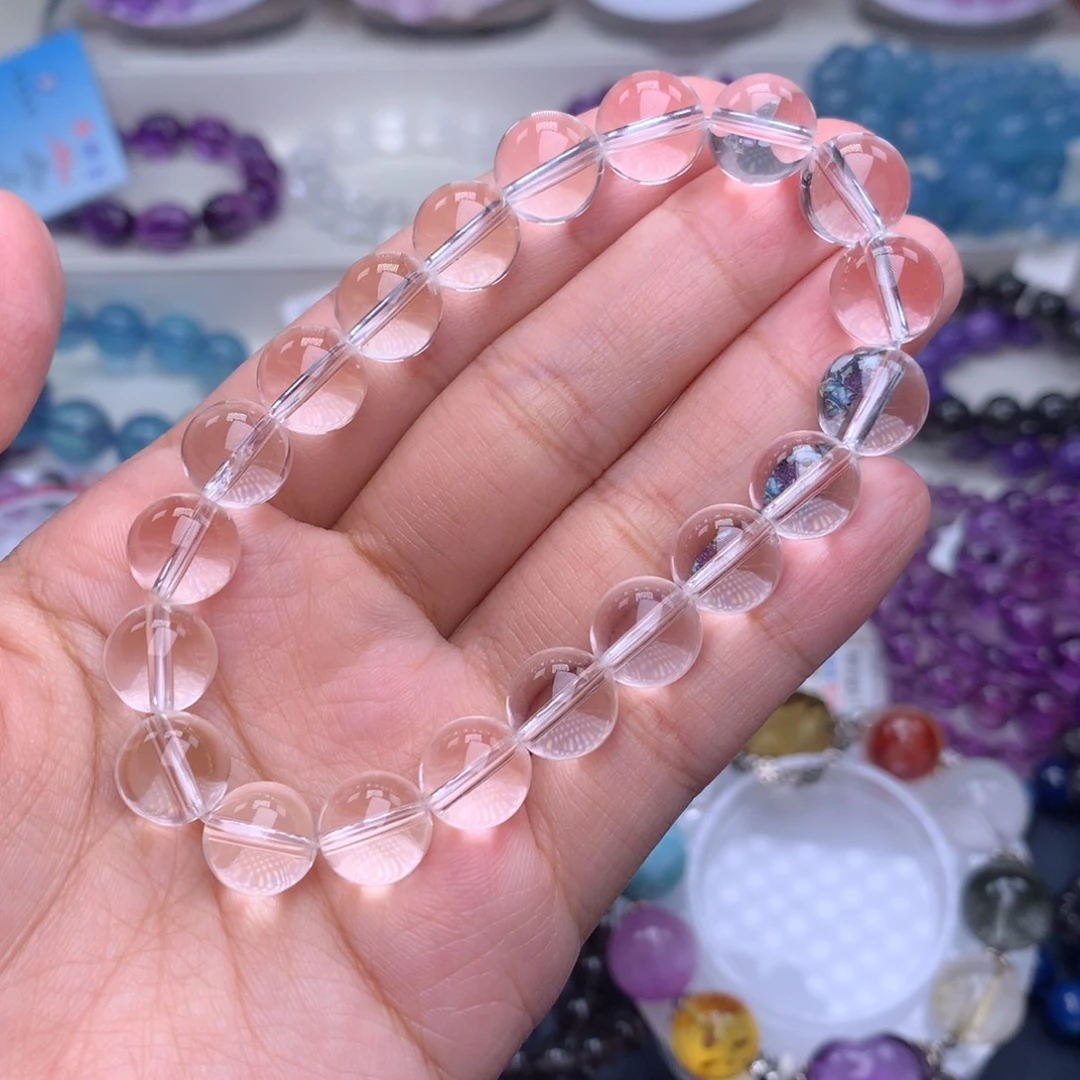未镶嵌水晶手链双A白水晶10+