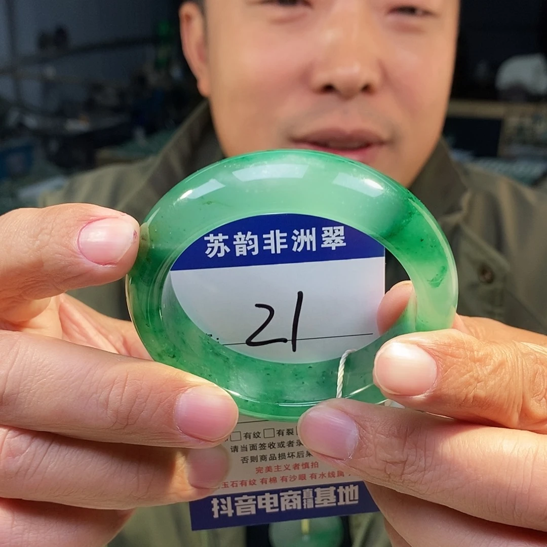 石英质玉（非洲翠）未镶嵌手镯