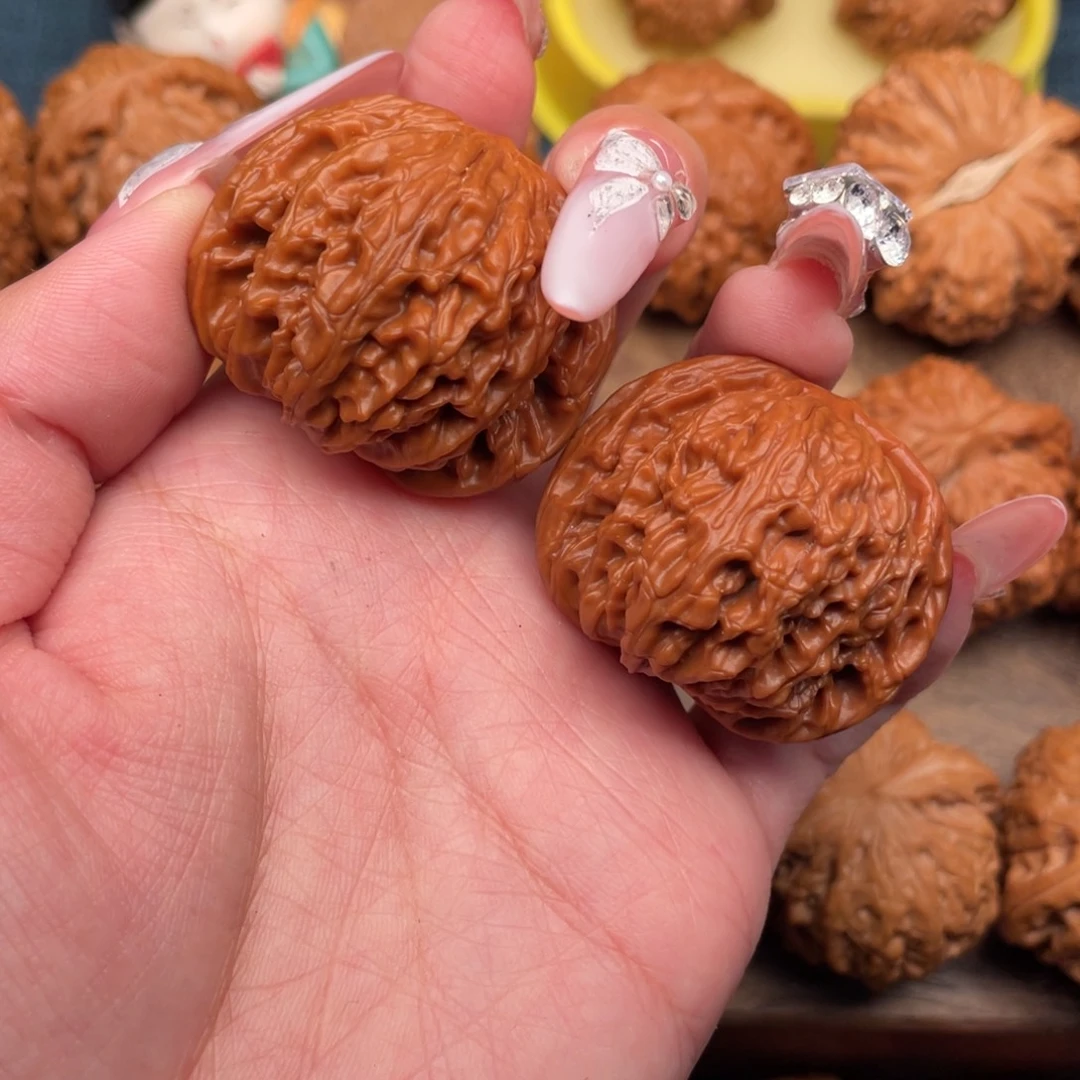 把件文玩核桃精品，房山红皮正磨39