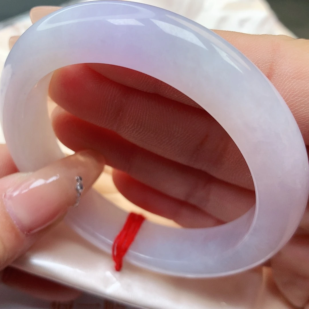 未镶嵌手镯翡翠纯天然翡翠冰粉紫1255号