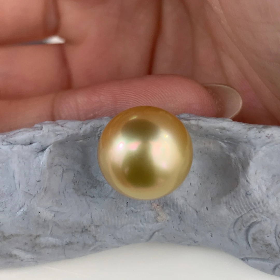 定制海水珍珠未镶嵌裸珠南洋金珠12mm