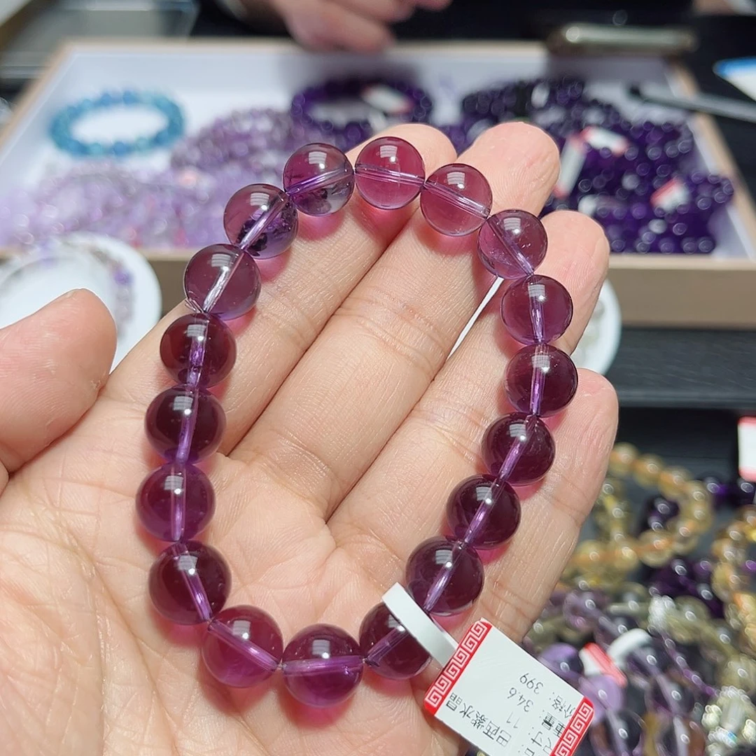 水晶手链未镶嵌羅**?紫水晶11.3mm