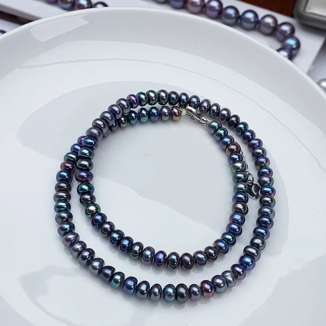 颈饰淡水珍珠银S925镶嵌