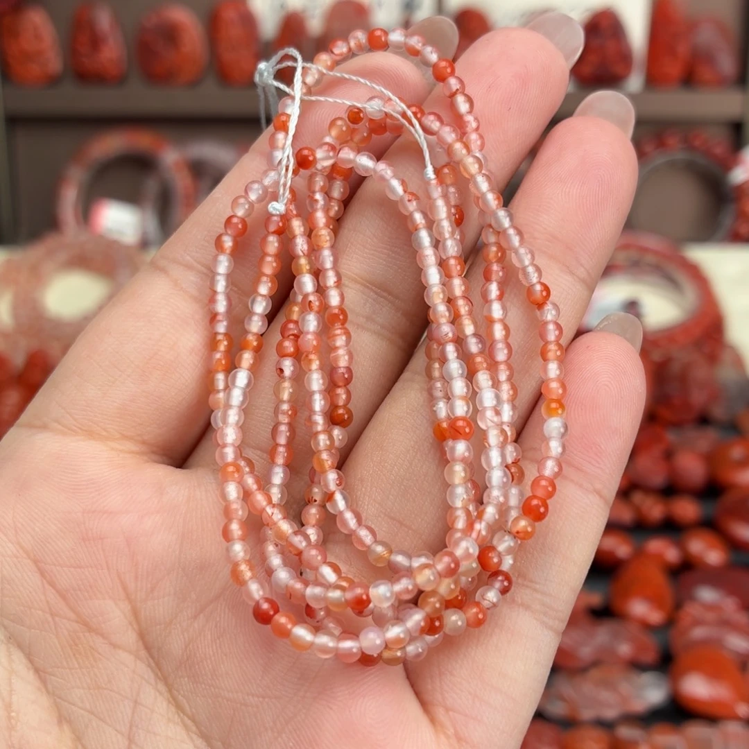 南红玛瑙未镶嵌颈饰3咪➕多圈手串