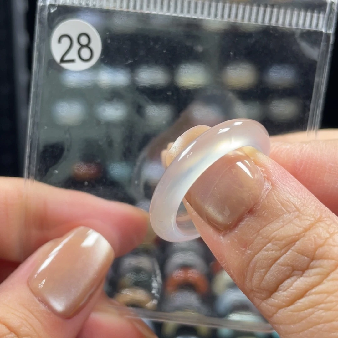 玛瑙/玉髓未镶嵌戒指28号港码18.5直径18.3（非质量问题.不退不换）