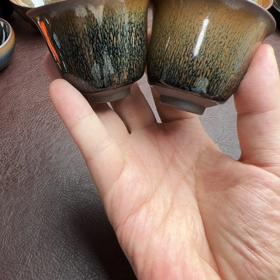 魁***哥茶盏传古堂柴烧对杯盏