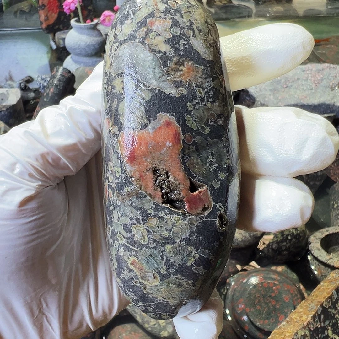 梅花玉鱼缸石茶周边微瑕不退不换