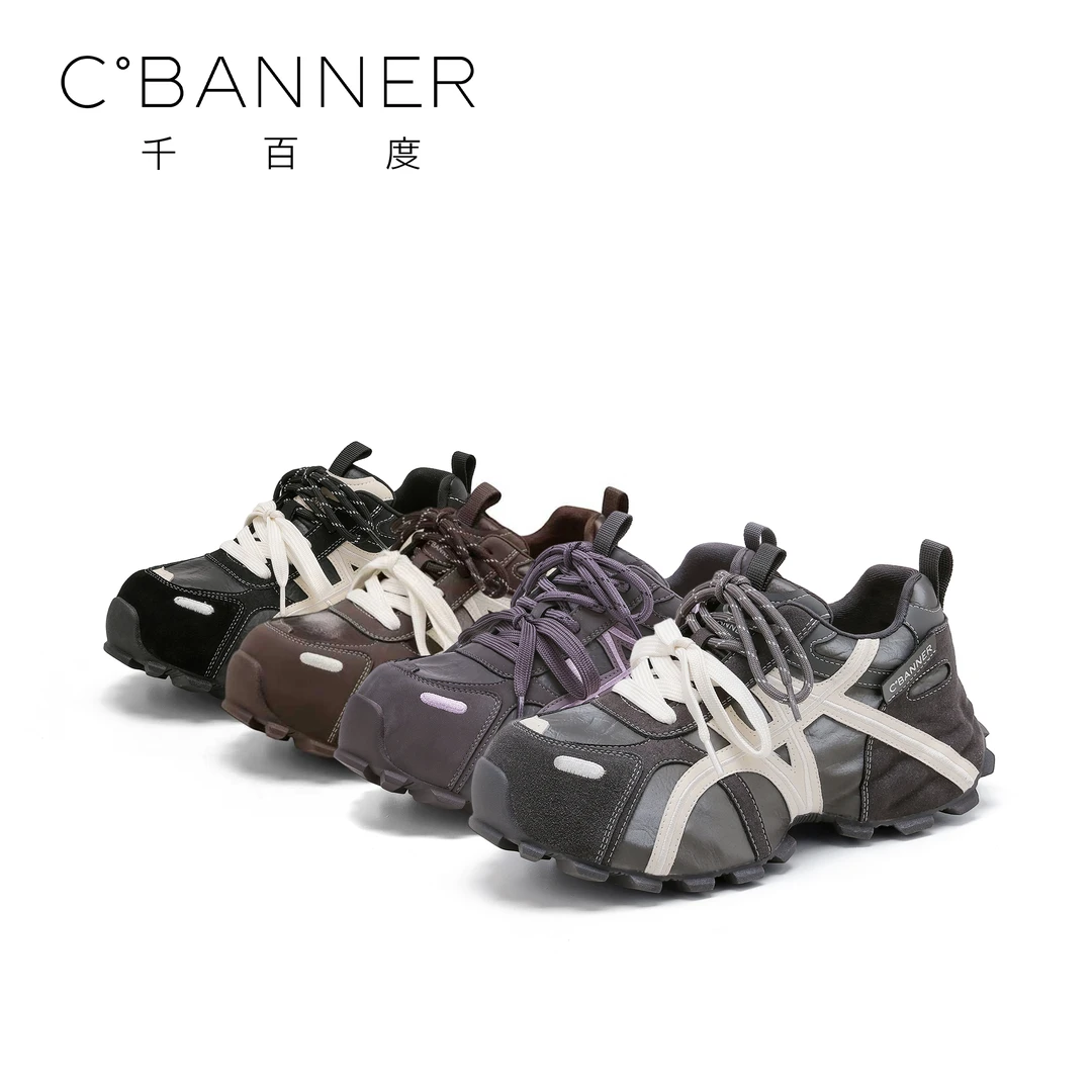 C.BANNER/千百度潮流老爹鞋女2025新款复古设计感ins时尚休闲鞋