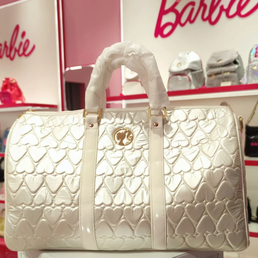 【Barbie芭比官方正品】Barbie芭比心形格文旅行包