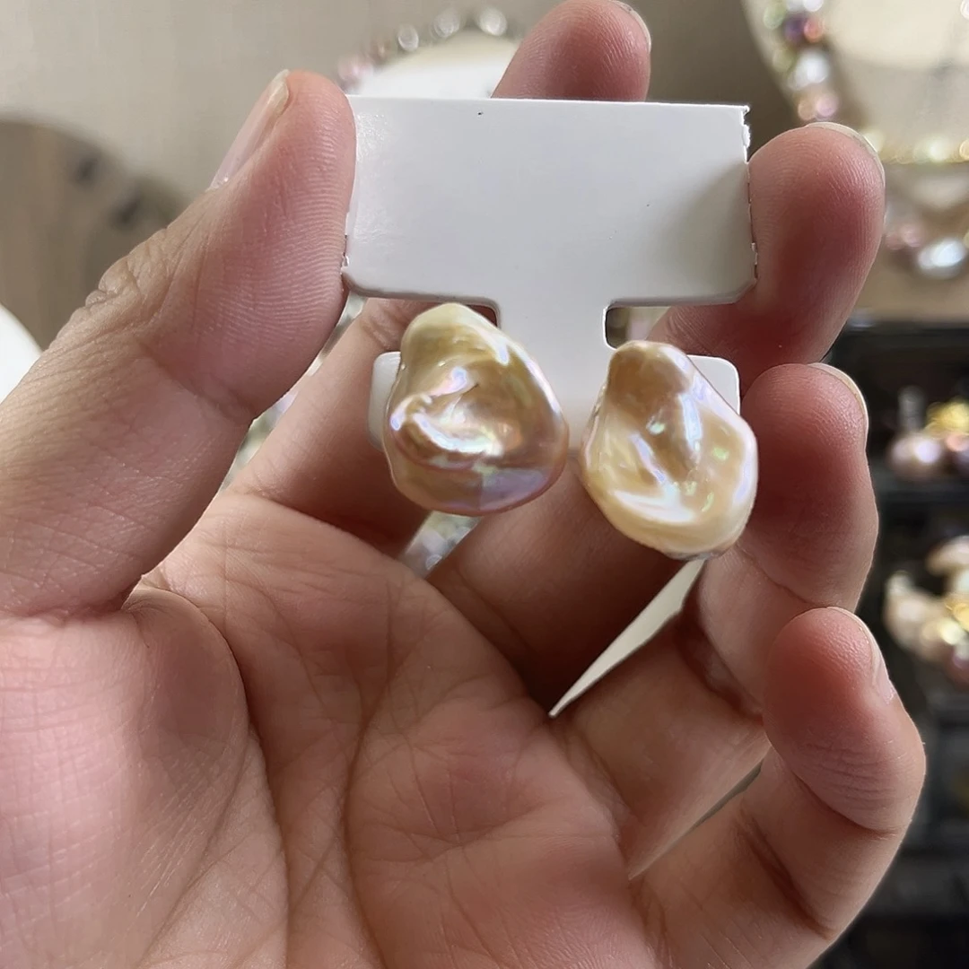 淡水珍珠耳饰未镶嵌?***?【纯恬】