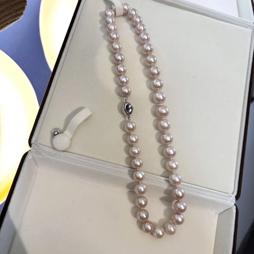 【曼塔玫瑰】进口S925银扣 淡水珍珠串链 10-12mm