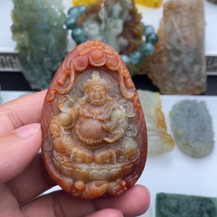未镶嵌定制翡翠黄财神
