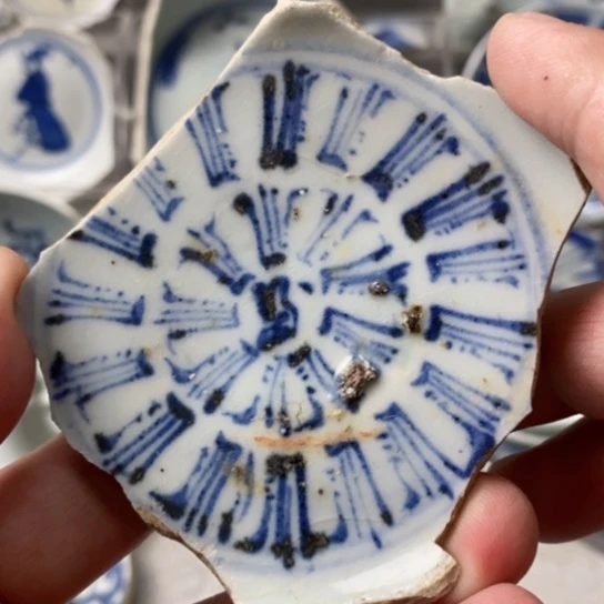 瓷片现代瓷器青花瓷片