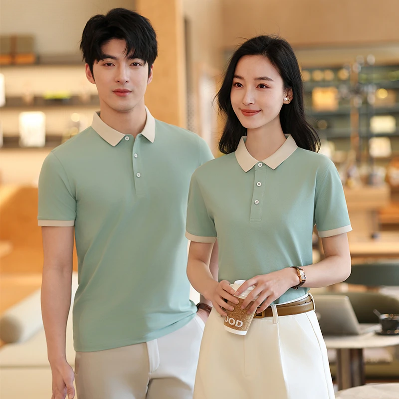 polo衫定制工作服t恤印字夏季团队翻领男女短袖工装订制刺绣logo