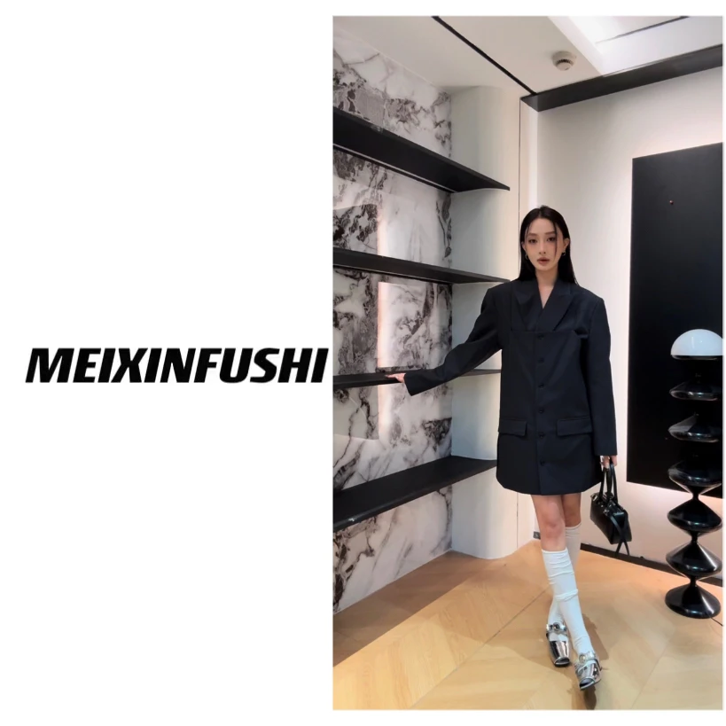 【Mei Xin】一排扣设计吊带裙/1325/D