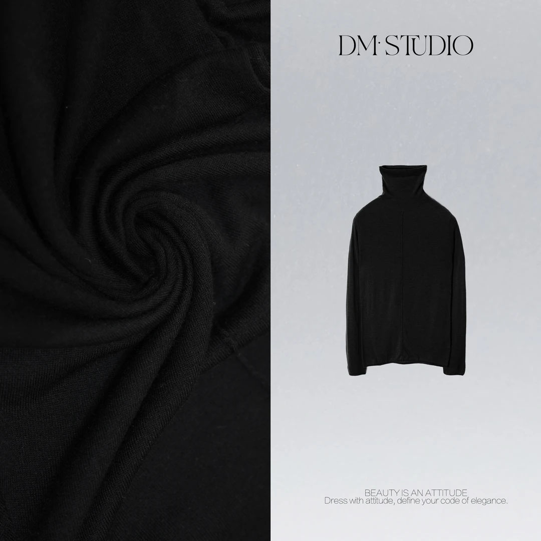 DEDM•STUDIO/气质小众纯色修身高领套头打底上衣2508MY/118701