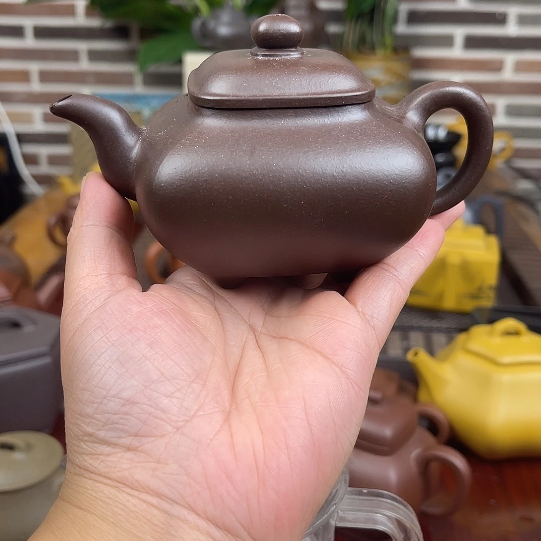 s***u茶壶紫砂传炉紫泥220毫升左右微瑕
