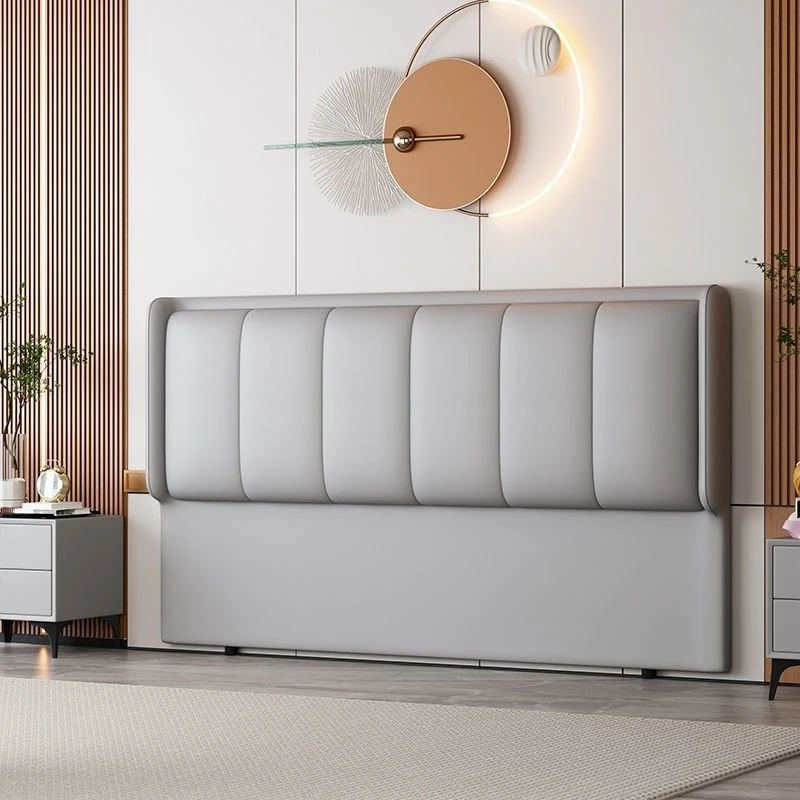 软包床头床头软包轻奢定制超薄床头靠背网红双人床床头纯手工主卧