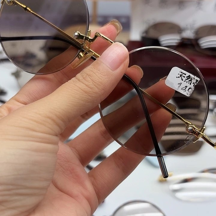 分体款苏桥复古圆石头眼镜