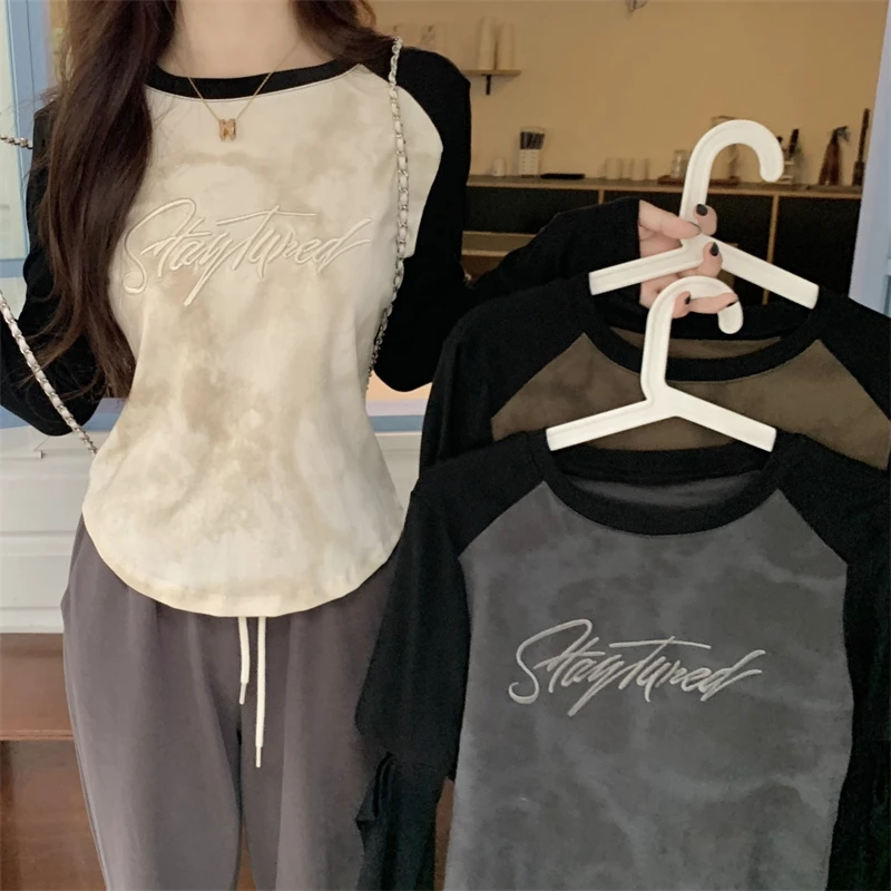 大码女装胖MM秋季新款时尚百搭上衣打底衫6286