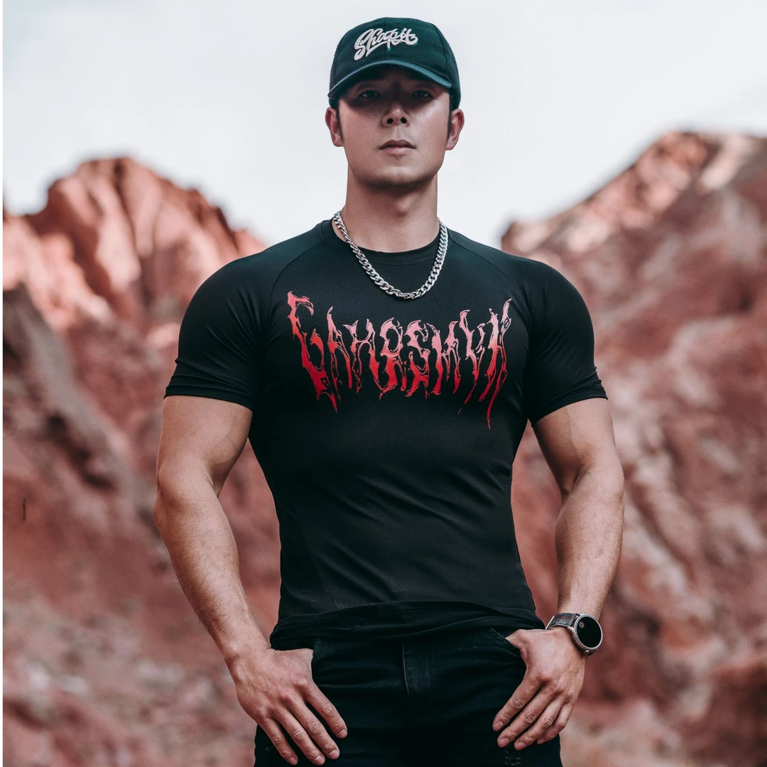 gymshark健身衣鲨鱼速干透气修身短袖夏季运动T恤弹力吸汗训练