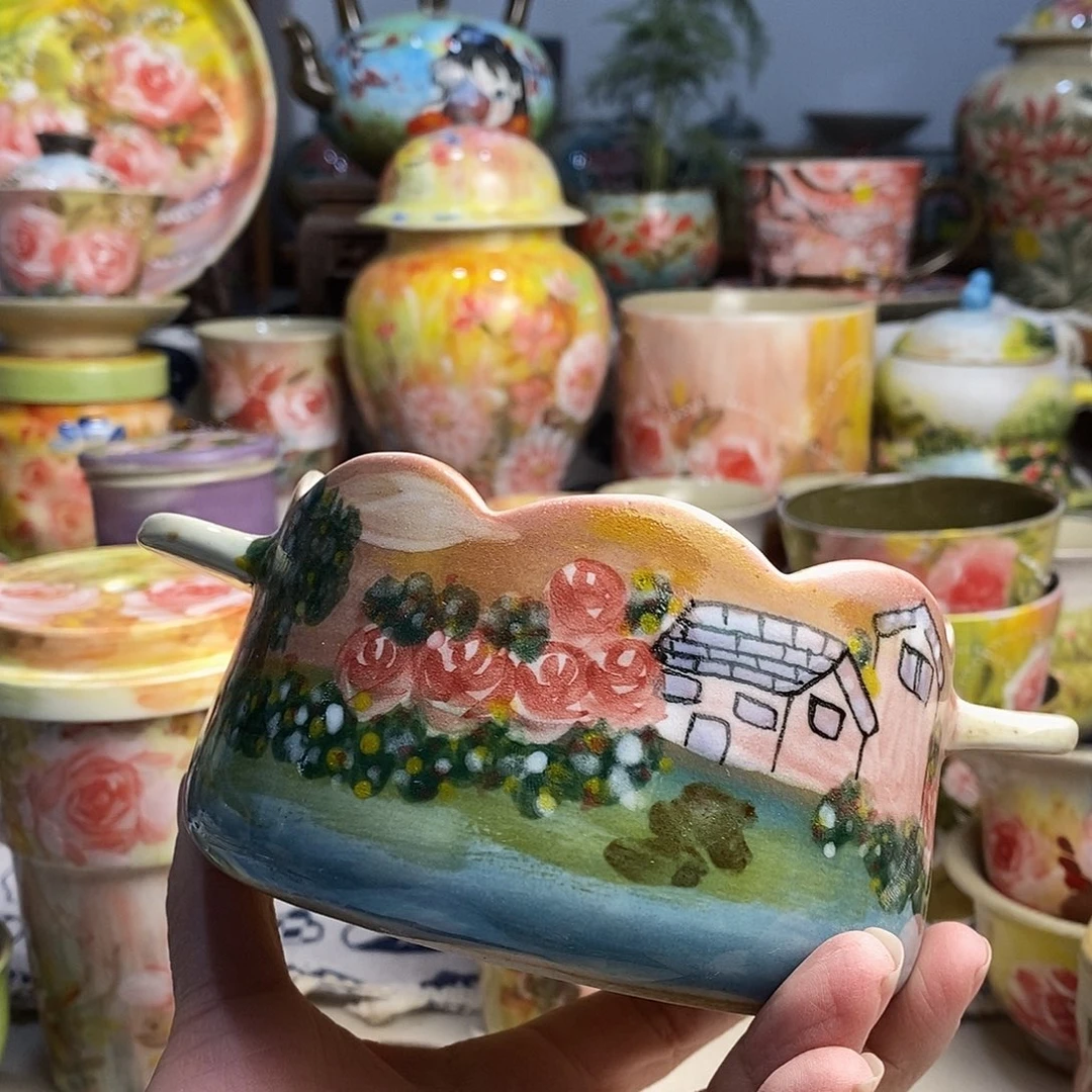 瓷片福利多多手绘陶瓷