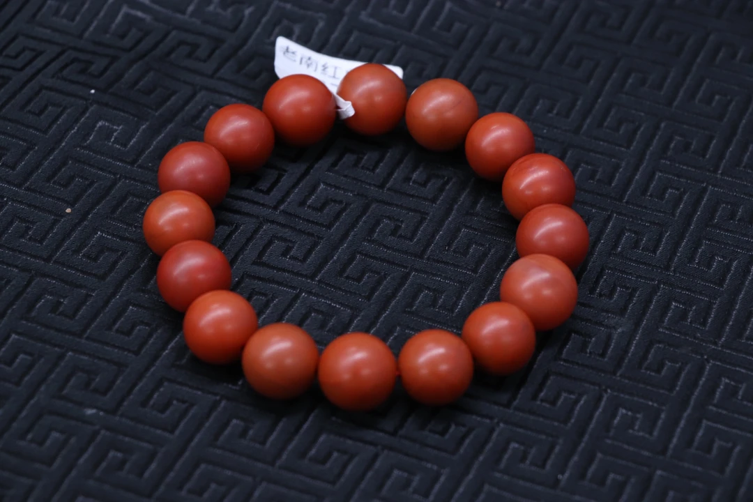 原矿无优化天然保山阿东寨老南红单圈12mm左右手串