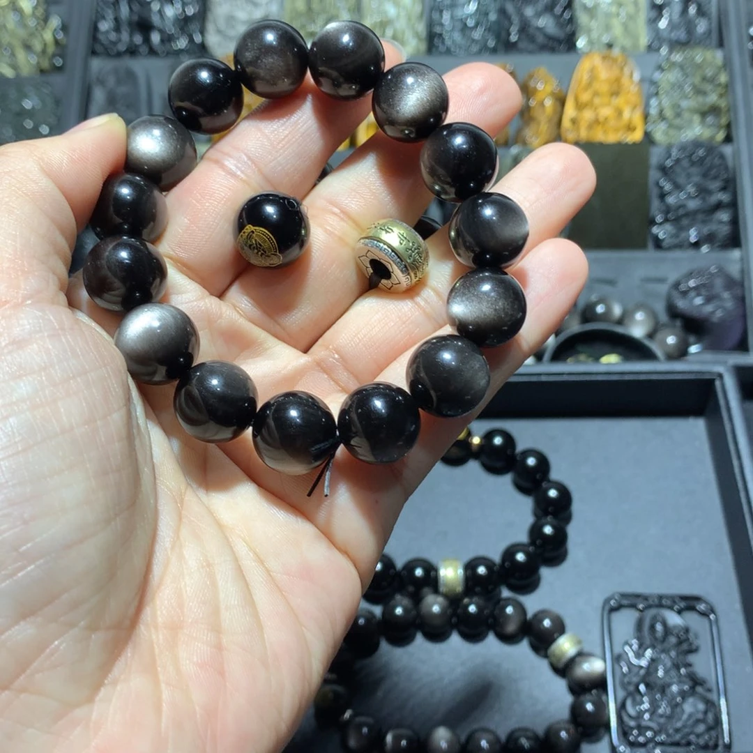 黑曜岩手链未镶嵌香****饰