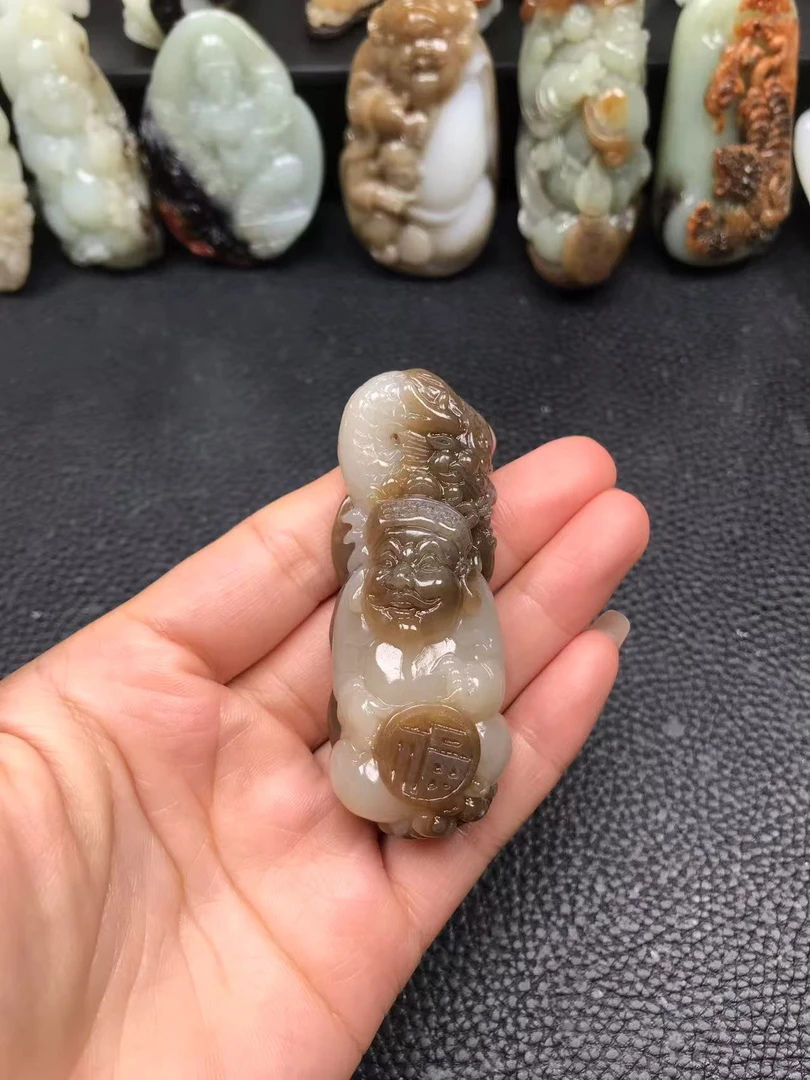 和田玉财神，实物漂亮
