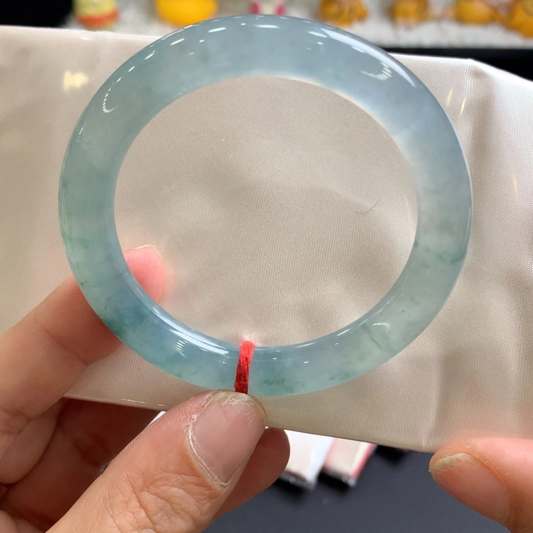 翡翠未镶嵌手镯50.6圆条