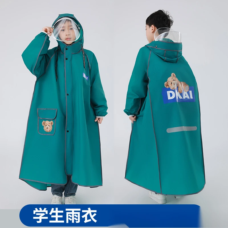 儿童雨衣男女款防水全身大童上学专用小学初中生带书包位小孩雨披