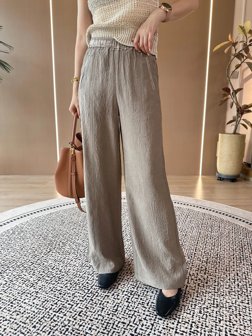 艾若沐晨2025夏季新品休闲百搭阔腿长裤女装裤子88253072