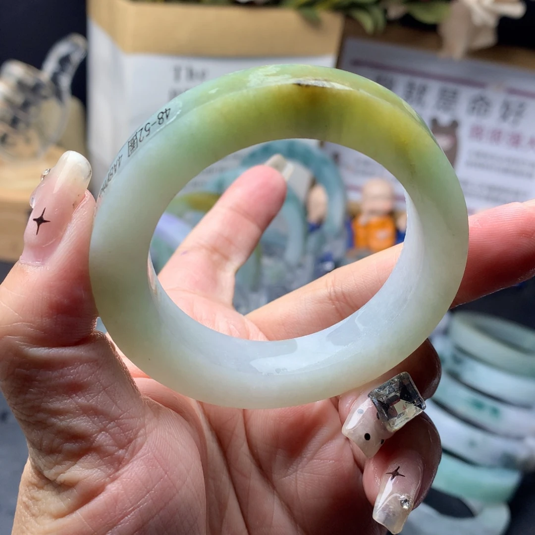 抖***子未镶嵌翡翠手镯定制翡翠53
