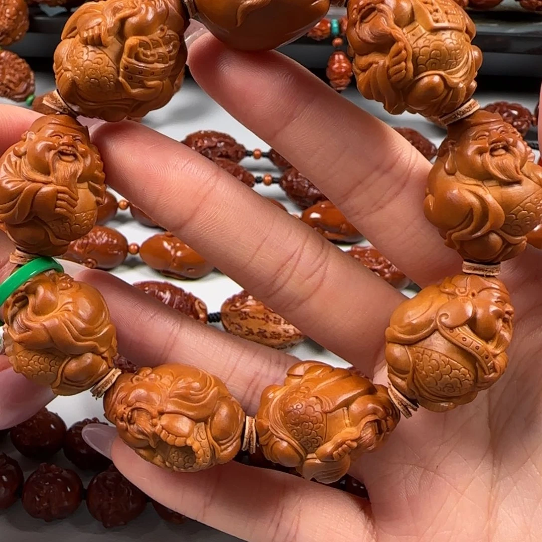 手串橄榄核油核八宝财神手串
