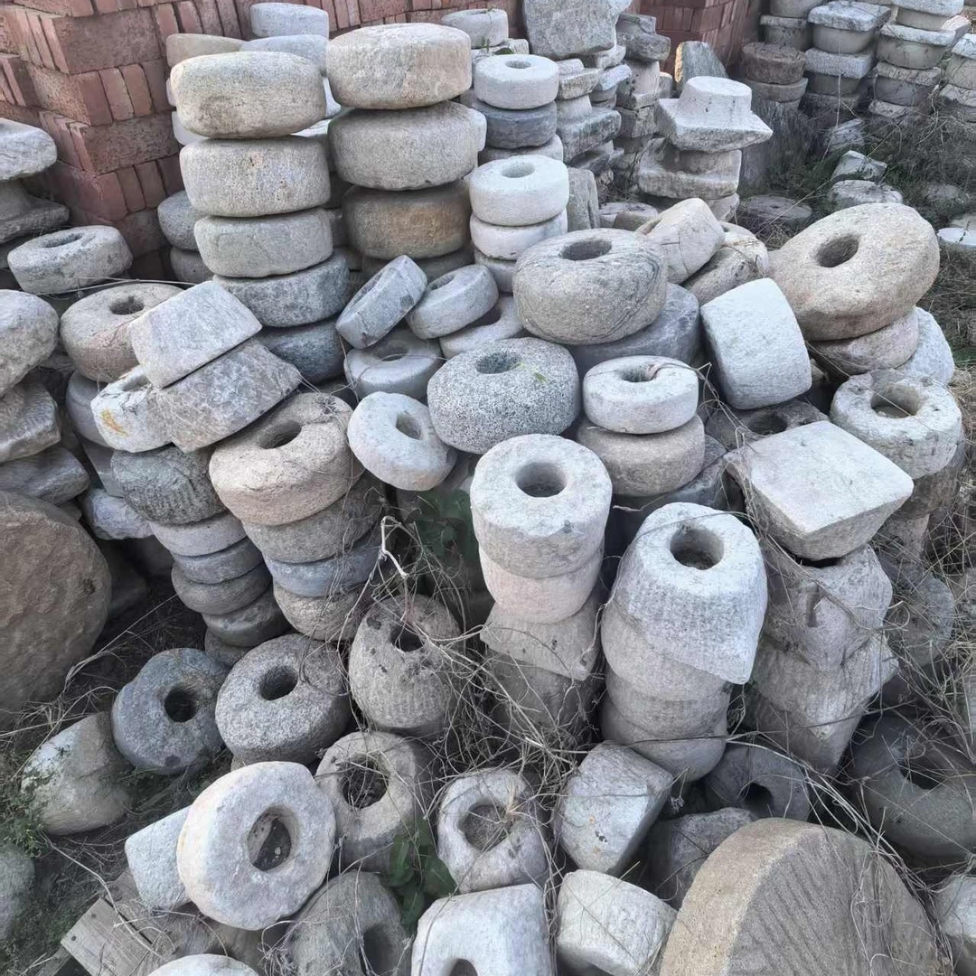 农村老石钱，对门子老石墩景区铺路石材钱串子旧石器批发不包邮