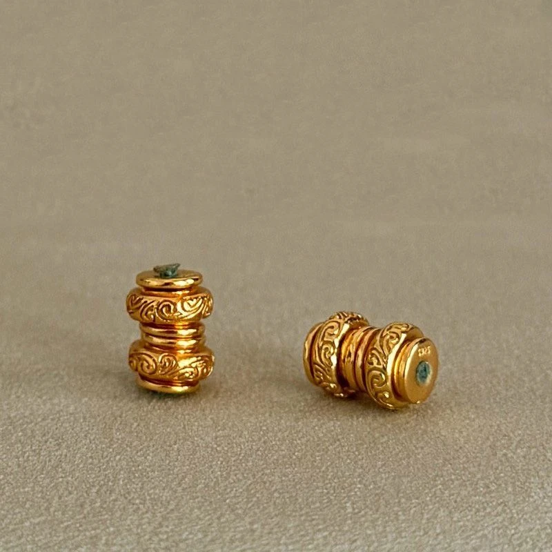 DIY文玩配饰猴头定制款新款镀18k色短款万向轴万能轴单圈手串108