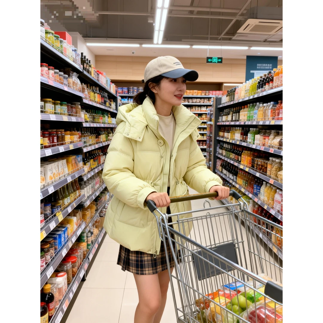 预编码722韩系外套女装修身百搭时尚通勤休闲新抽绳宽松秋冬保暖