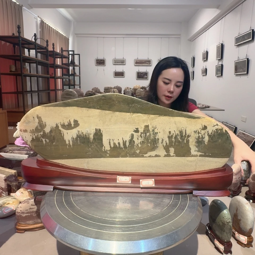 42×19×4 长江画面石摆件