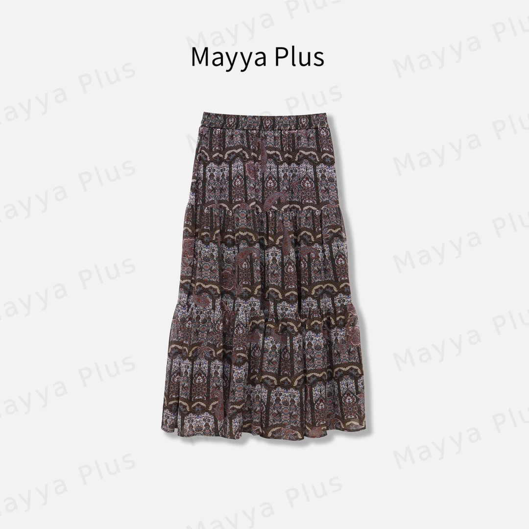 【尼罗花园】Mayya Plus麦芽定制高腰大摆半身裙显瘦蛋糕裙32519199