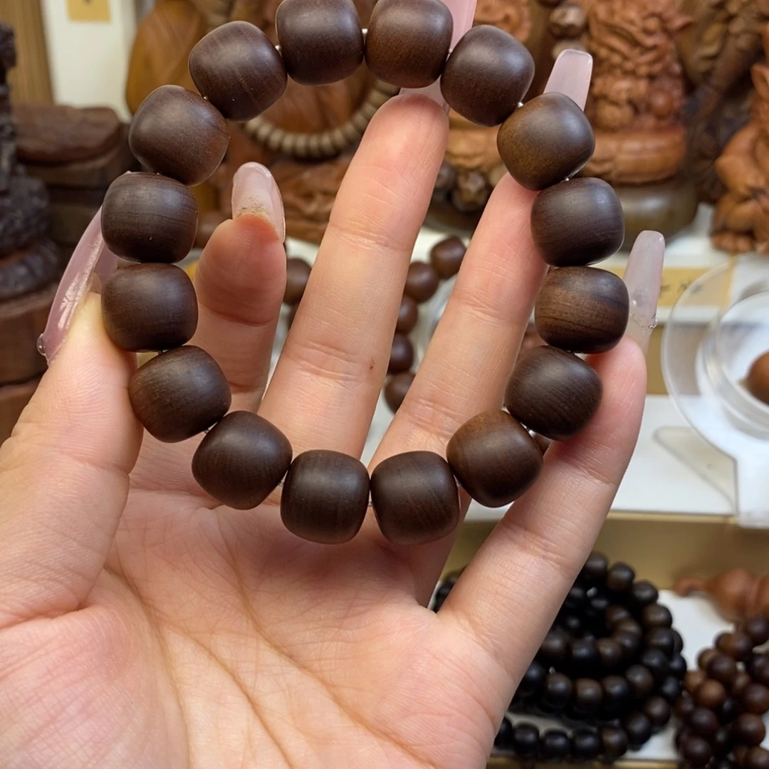 百***n檀香木手串/手链迈索尔老山檀香1314黑肉百年老料奶香沉水