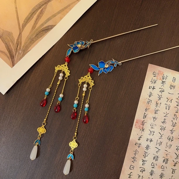 蓝【金风玉露】古风汉服配饰