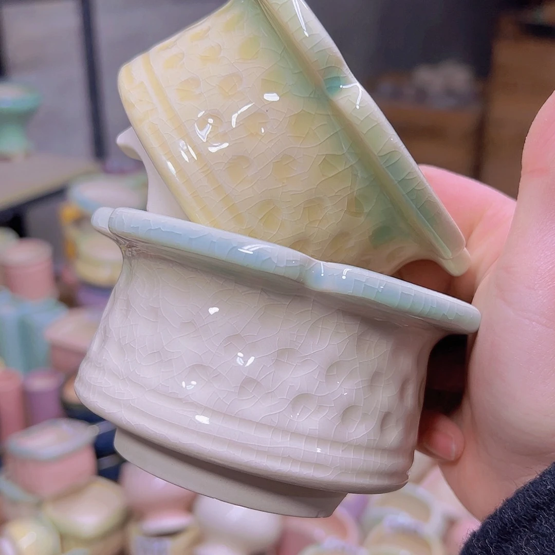 红陶陶瓷花盆当场满12包邮