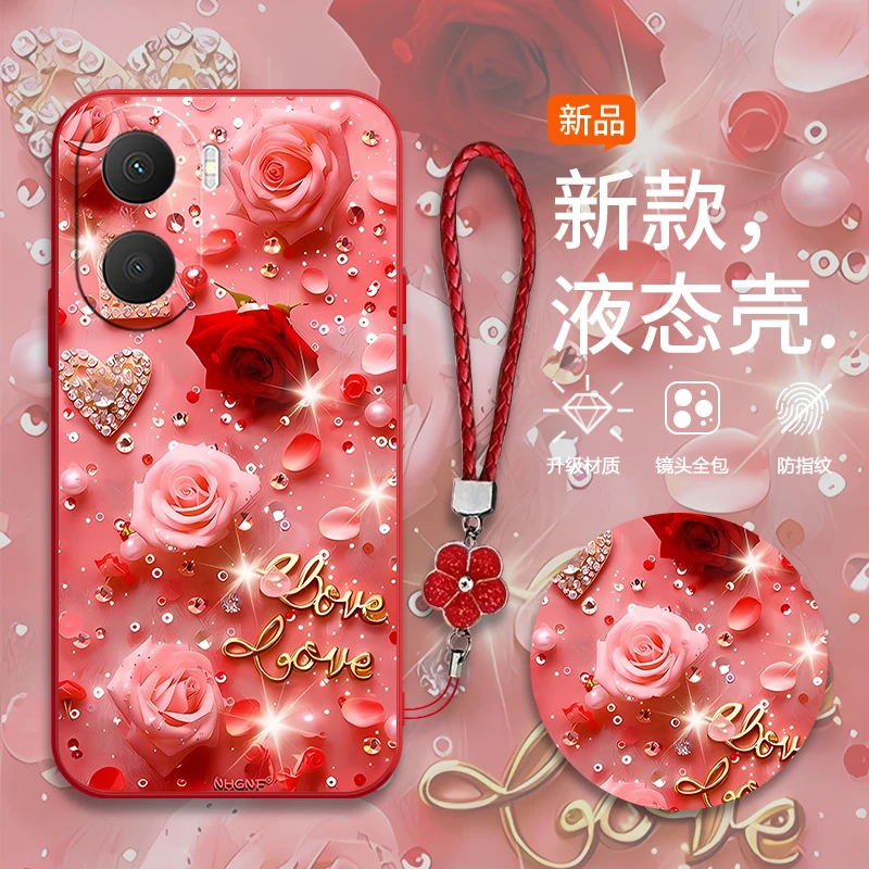 适用红米Turbo4手机壳高级玫瑰花软硅胶软壳时尚奢华ins风超薄潮