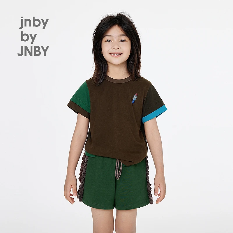 新款江南布衣童装套头圆领短袖T恤25夏男女童1P5111100